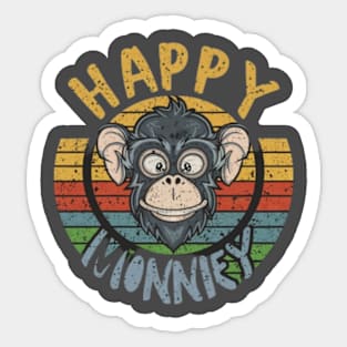 Happy Monkey Sticker